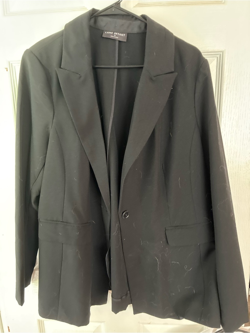 Lane Bryant Black Blazer Size 18 One Button Career Office Jacket